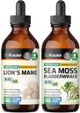 BIO KRAUTTER Lion's Mane Tincture 4 Fl. Oz. & Sea Moss Tincture 4 Fl. Oz.