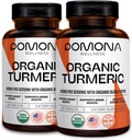 Pomona Wellness Organic Surmeric Supperition 2100 mg, USDA Organic, Not-GMO, Turmeric Curlin with Black Perper for Absorpation, for Commit and Imunity, 240 Tables (2 แพค (ค.ศ.