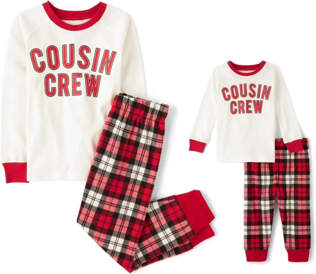 Umeentzako lekua unisex-baby And Kids, Sibling Matching, Christmas Pajama Sets, Fleece