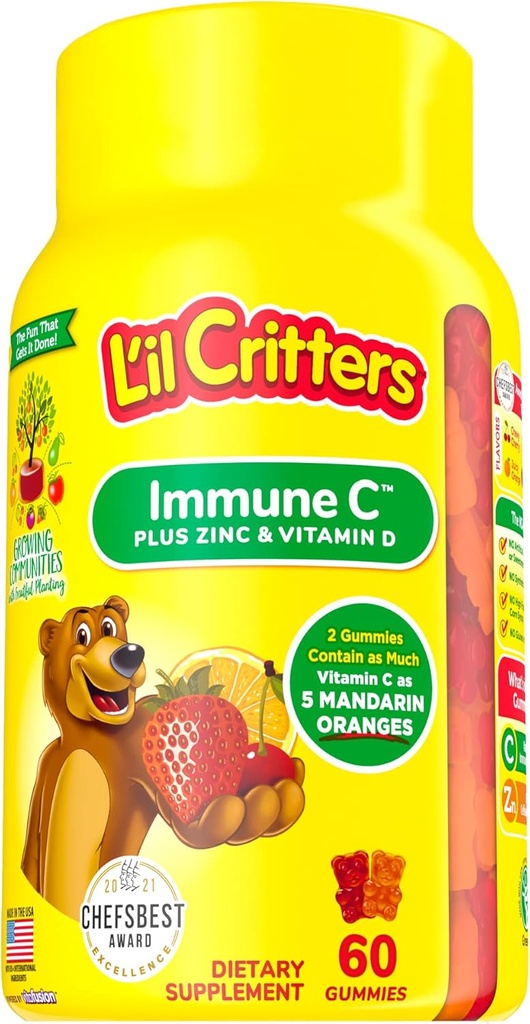 L'il Critters Gummies Immune C Plus Цинк і вітамін D 60 Ea