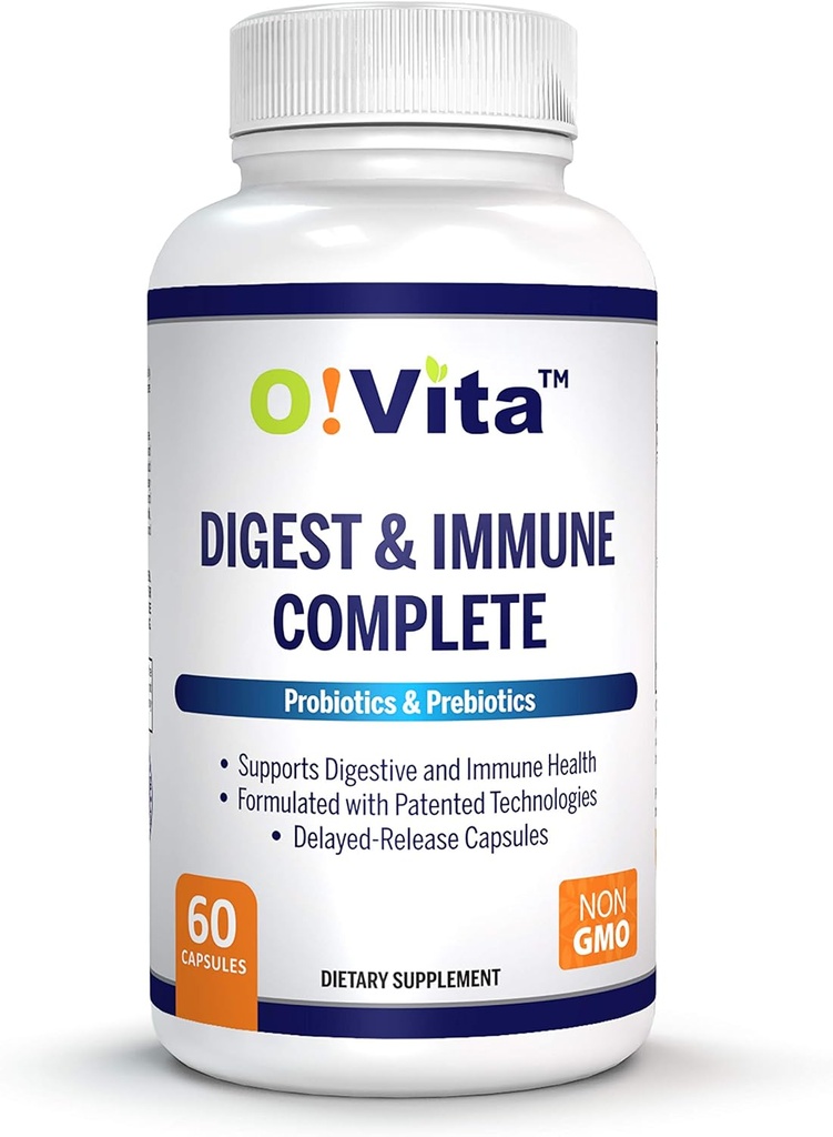 Digest & Imune Complete Progecs & Pregities for Women & Men, Supports Digetical & Gut Health, Support NUtrientment & Imune Health (60 Non-GMO Capsules)