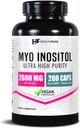 Healthfare Myo Inositol 보충교재, 2600mg | 200 Veg 캡슐 | 매우 힘 | 여성을 위한 건강한 타원형 지원 | 여성을 위한 비타민 B8