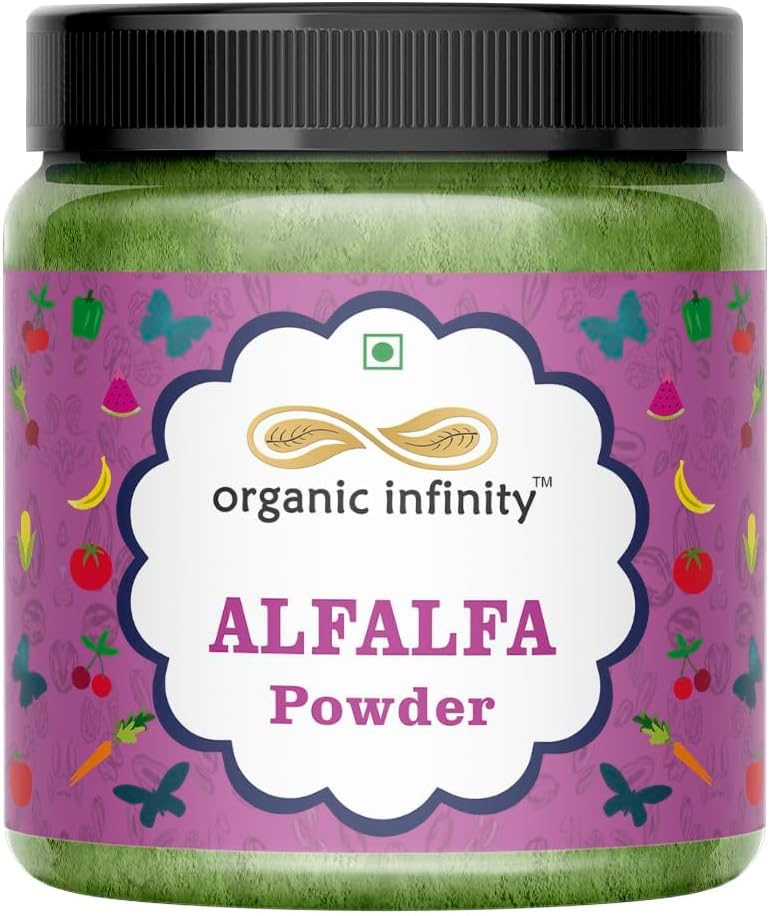 Alfalfaの草の粉(100グラム/ 3.5のOunce)の薬学のサティバ