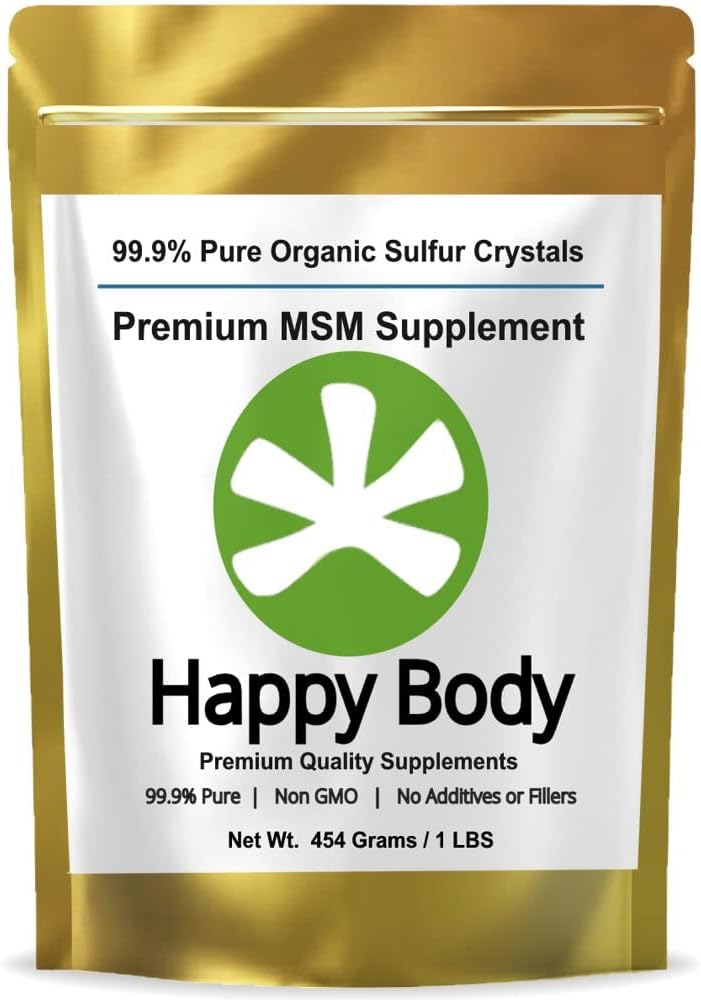Organic Sulfur Crystals - 99% Pure MSM Crystals, Premium MSM Supplement - Excellent Quality and Absorption. 1 LB Pack.