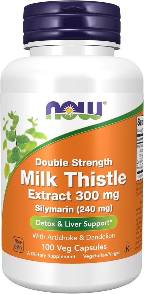 Ətraflı məlumatlar, Silymarin Milk Butle, Artichoke və Dandelion, Double Strength, Supports Liver Function *, 100 Veg Capsules