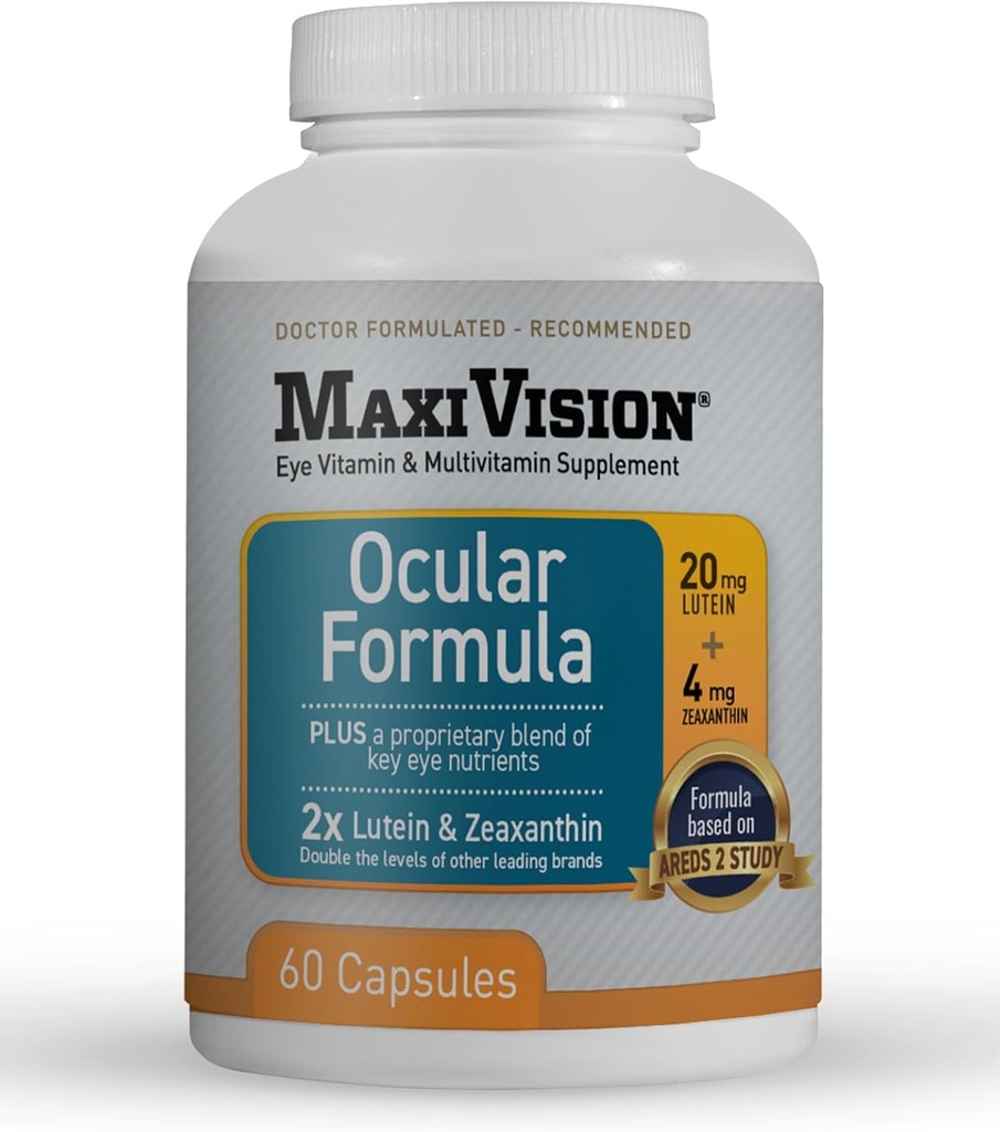 MaxiVision® Ocular Formula - AreDS2 - ויטמין & Multivitamin - Lutein ו Zeaxanthin - 1 בקבוק (60 קפסולות)