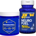 NATURAL SKS NeuroFuel i Reverratrol+ Paquet suplementari - Suport per focus, memòria i Brainy Aing * - 135 Capsules