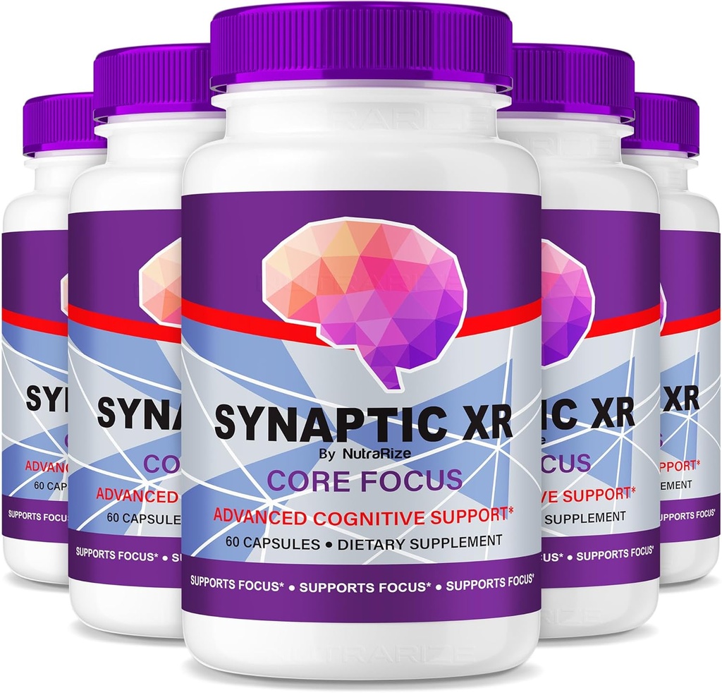 NutraRize (5 Pack) Synaptic XR – Daily Support Capsules with a Balanced Blend for Focus, Sharpness, and Everyday Performance| Easy-to-Take Pills for Daily Wellness (300 Capsules)