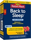 Příroda Made Back to Sleep, Melatonin Fast- Rozpustit, Pomáhá vám spadnout zpět do spánku přirozeně, L- Theanine a GABA pomoci uvolnit a uklidnit svou mysl, 40 tablet