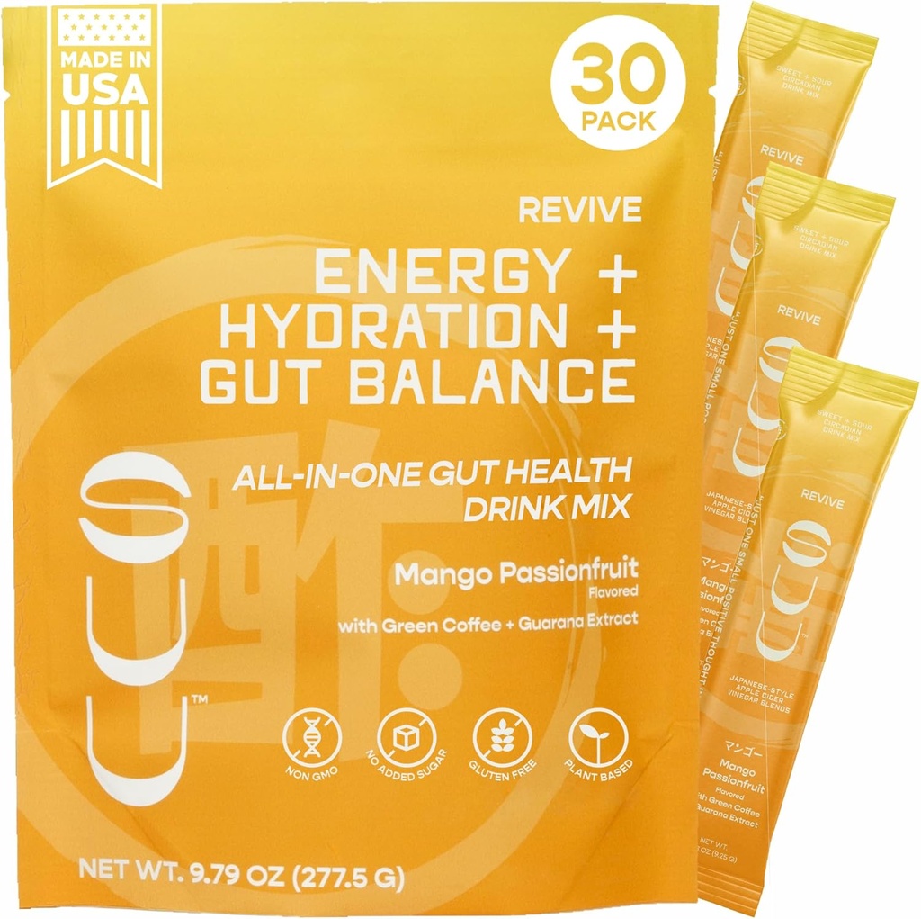 Apple Cider Vinegar Prebióticos,Probióticos Gut Saúde para Mulleres e Homes | Green Coffee,Guarana|Apoyos Digestive Health, Energy & Hydration|Mango Passionfruit,30 Servicios