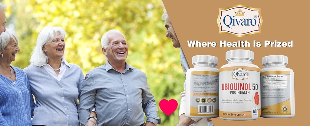QIH23: Ubiquinol 50 Pro Health COQ10 (60 capsule) - Supplemento Ubiquinol con forma attiva di Coenzyme Q10 - Potente antiossidante per la produzione di energia cellulare, Salute e benessere generale