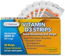 Vitamin D3 Strips 30 Pack 124; 2000 IU Oral Dissolable D3 Vitamin Strips.