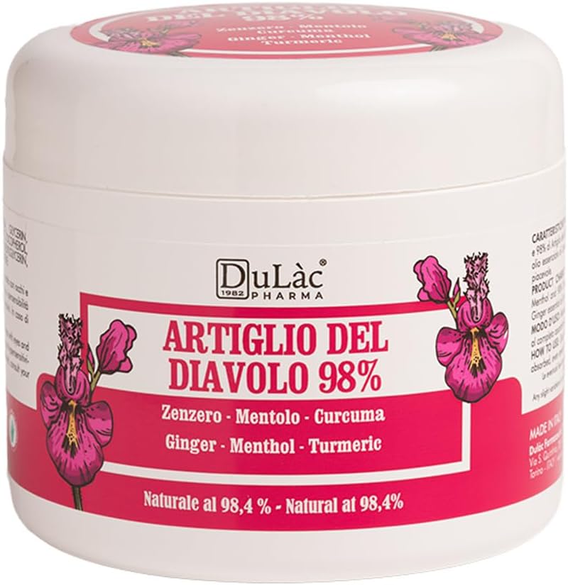 Dulàc - Devil's Claw 98% Cream Maximum Strength 16.9 Fl Oz, Natural Joint and Muscle chiller Cream for Recurring Muscle and Joint Pain, Enriched with Menthol for cool Effect