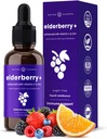 NutraChamps Organic Elderberry Syrup - 5000mg Elderberry Extract s vitaminem C & Zinc - Black Elderberry Liquid Drops - Sugar- Free Imunity Booster, Vegan, gluten- Free