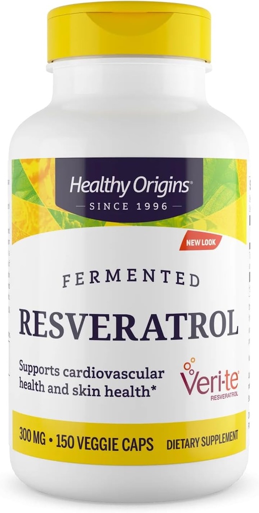Heathy izcelsme Fermented Resveratrol (Non-GMO, 98% Trans-Resveratrol, European Sourced) 300 mg, 150 Veggie Caps