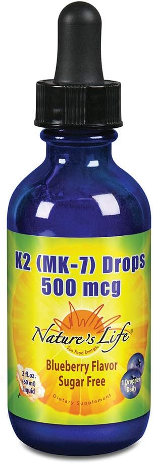 Nature 's Life Witamina K2 (MK7) Krople, 2 oz