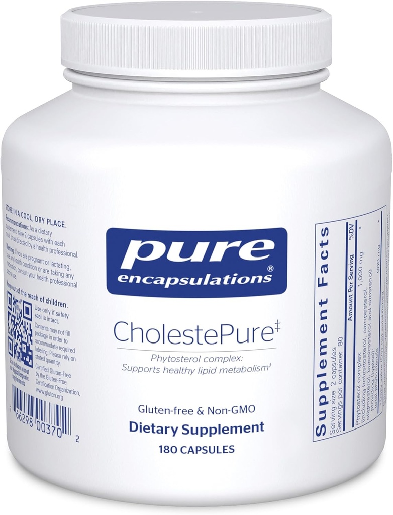 Pure Encapsulaties CholePure Supplement to Support Cardiovasculair Health, Enzyme Function, and Lipide Metabolisme* 180 Capsules
