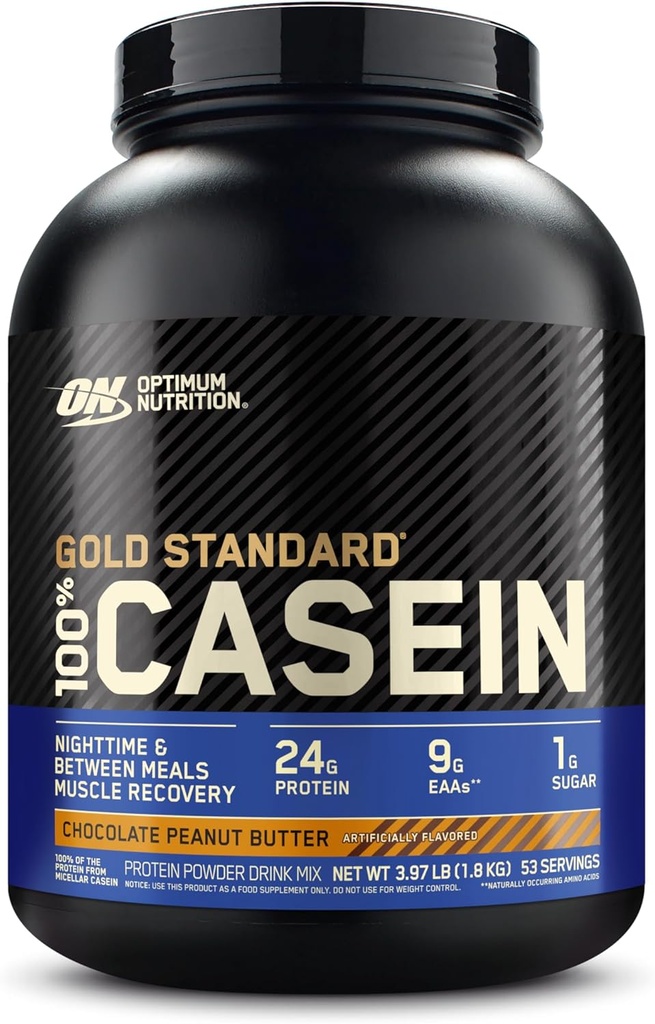 Optimálna výživa Gold Standard 100% Micellar Casein Protein Powder, Slow Digesting, pomáha udržať plnú, Jednodňové svalového tkaniva zotavenie, Čokoláda Arašidové maslo, 4 libra (Backaging May Vary)