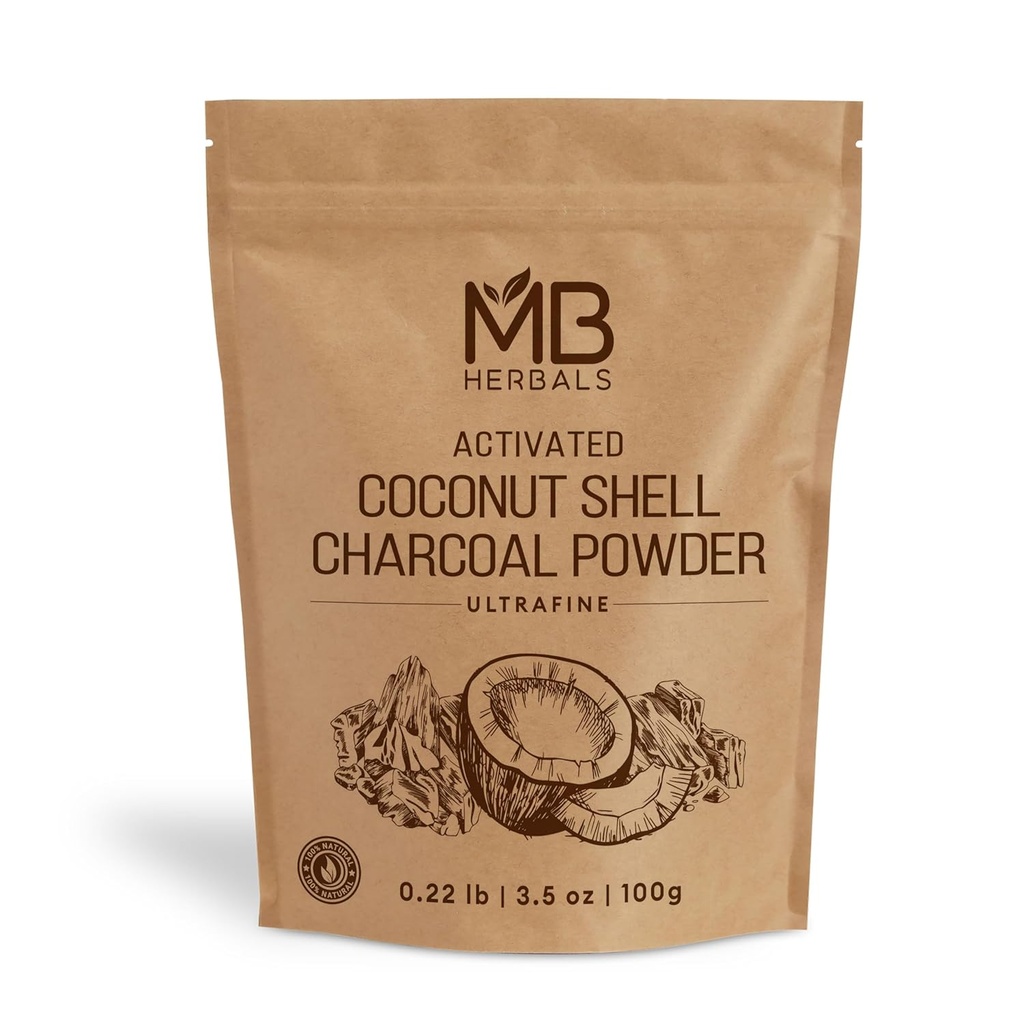 Мб Трав'яні речовини Активовані Charcoal Порошок від Coconut Shell 3.5 oz (100 грам) Для зовнішнього використання Тільки для ToothPowder Face Packs і Masks Soap Зроблено не Injest