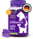 Probears® Melatonin & B6 Gummier for barn og voksne - søvn naturlig Melatonin & B6 Vitamin for alle kjønn søvn - Glutenfri, Gelatin-fri, Halal - 60 greve