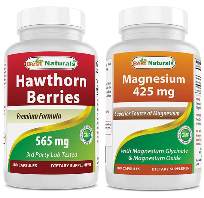 Best Naturals Hawthorn Berry 565 mg & Magnesium Glycinate 425 mg