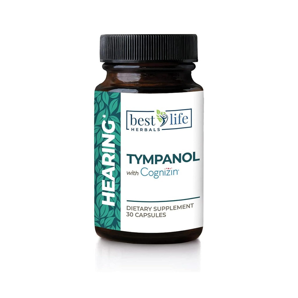 Mejor vida Herbals Tympanol - Suplemento de oído con Cognizin - Apoyo fuerte para la salud del oído - 1 botella - 30 cápsulas
