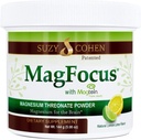 Suzy Cohen MagFocus magnesio Threonate Powder Suplemento dietético 200mg, nervio saudable, cognición de apoio, enerxía, saúde ósea, Stevia, limón Flavor, 60 servizos