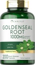 Carlyle Goldenseal Juur Kapslid 1000mg | 200 Count | Traditsiooniline Maitselisandi | Mitte-GMO, Gluteenivaba