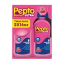 Pepto Bismol ULTRA Liquid for Nausea, Heartburn, Indigestion, Upset Stomach, and Diarrhea - 5 Symptom Fast Relief Medication for Adults, Cherry Flavor, 2x16 oz