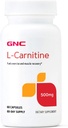 GNC L-Carnitina 500mg, axuda a metabolizar ácidos graxos de longa cadea, 60 cápsulas.