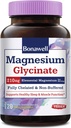 Bonawell Magnesium Glycinate, 210 mg Elemental Magnesium Per Serving, volledig gecheleerd & niet-gebufferd, ondersteunt ontspanning, nerve, spier- en botgezondheid, 120 Vegan Capsules