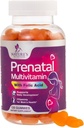 Kadınlar için Prenatal Vitaminler 133506 - Hamile Vitaminler Folic Acid, A, C, D3, B12, B6 - Prenatal Multivitamin Gummy for Fetal Support, Hamile & Hemşire Kadınlar - 120 Gummies