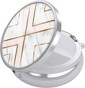Nipichsha Pill Box, невеликий чохол для підвіконня для Purse & Pocket, Милий туристична медицина Організатор, портативний контейнер для зберігання вітамінів, Медикамент, рибне масло та добавки, Geometry Marble