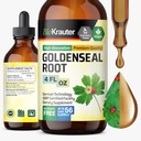 BIO KRAUTER Goldenseal Tincture - Vegan Lung Cleanse & Detox - Golden Seal Herb Supplement - Алкогольний & Sugar Free Drops - 4 Fl.Oz.