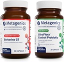 Metagenics Berberine GT (60 Capsules) & UltraFlora Control Probiyotik (30 hizmet) - Kalp Sağlığı - Yardımlar Sağlıklı Vücut Kompozisyon