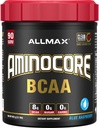 ALLMAX Nutritie AMINOCORE BCAA, Raspberry albastru - 945 g pulbere - 8.18 Grams de lant ramificat Amin Acidi per servire - cu vitamine B - Nu Fillers sau non-BCAA Aminos - Sugar Free - 90 Serviri