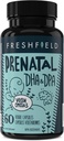 Freshfield Prenatal Vegan Omega 3 DHA: Sostenible, Carrageenan Free, Third Party Tested, Compostable Bottle, Carbon Neutral. Corazón, cerebro, saúde conxunta w/DPA