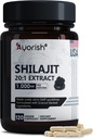 Pure Shilajit Capsule 1000mg 120 Conta con Acido Fulvico & 85+ Minerali Trace per una maggiore energia e supporto immunitario Uomini & Donne Meglio di Shilajit Resina