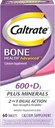 Caltrate 600+D3 Plus Minerals Calcium and Vitamin D Supplement Tablets, Bone Health and Mineral Supplement for Adults - 60 Count