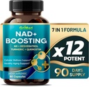 GriMed NAD + Boosting 16,550mg- x12 Мощност с NR + Resveratrol Turmeric + Quercetin - Cellular Energy, Cellular Repair, Healthy Aging - USA Made & Tested (90 Count (Pack of 1)