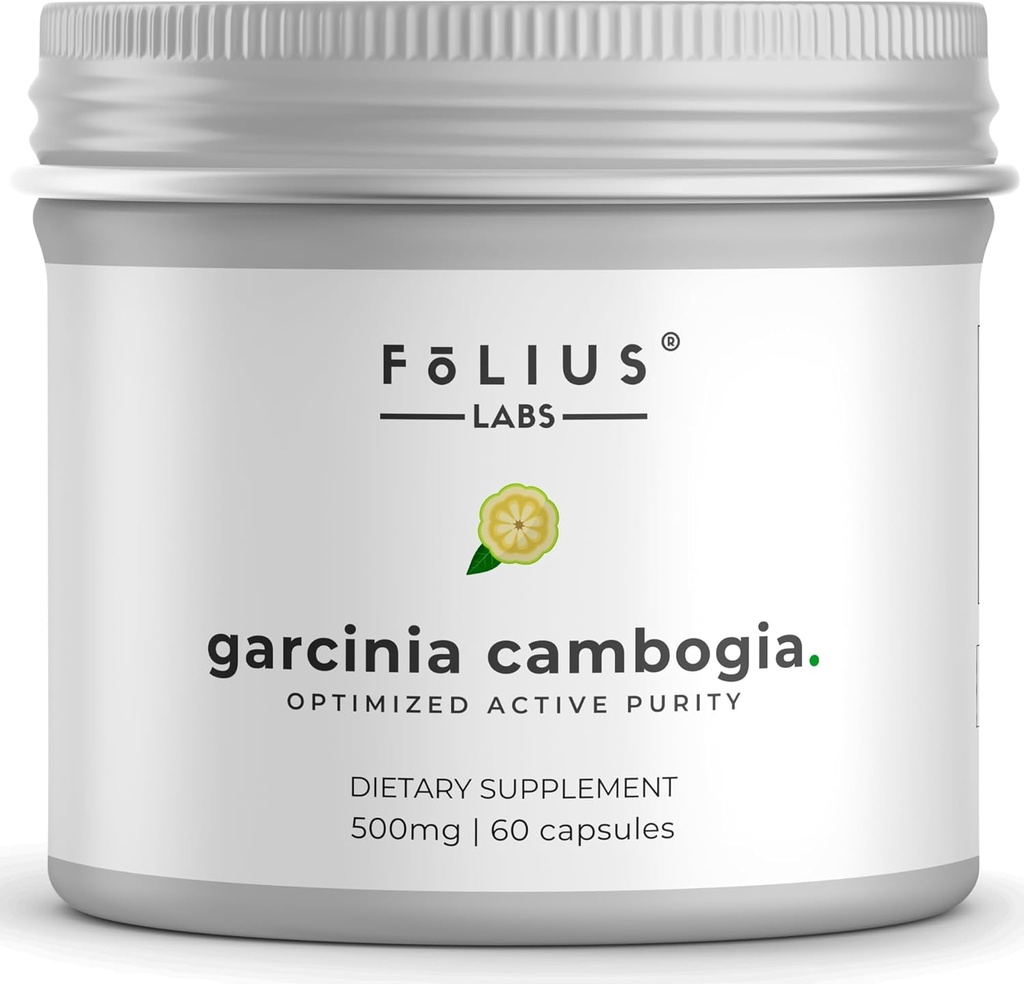 纯Garcinia Cambogia 提取补充500mg - 100%天然HCA 提取集中到60% - 支持健康消化和代谢 - 60 Capsules