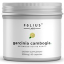 FOLIUS LABS Pure Garcinia Cambogia Extract Supplement 500mg - 100% Natural HCA Extract Concentrated to 60% - Supports Healthy Digestion and Metabolism - 60 Capsules