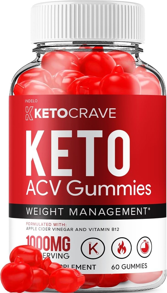 Crave Keto ACV Gummys - 高级公式 Crave Keto Plus ACV 重量管理 Gummys Apple Cider Vinegar Crave ACV Gummys 饮食补充评论 男性女性(60 Gummys)