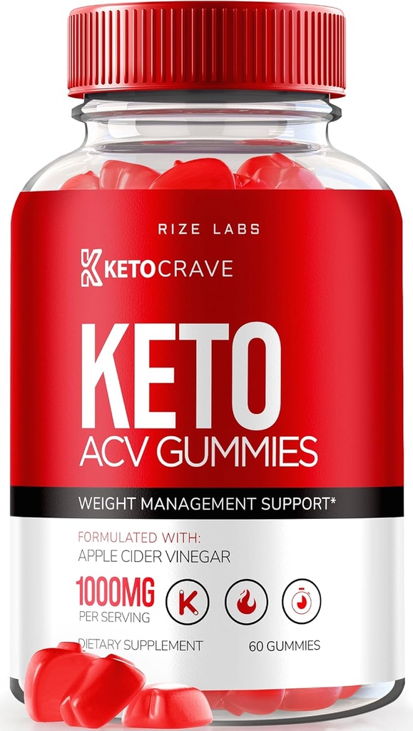 rize labs Keto Crave Keto ACV Gummies for Advanced Weight Loss, Maximum Strength Supplement, Gomitas Reviews (60 Gummies)