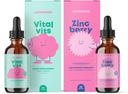 JoySpring Daily Multivitamin & ZincBerry Bundle 124; Dzieci Witaminy naturalnie Suurced, Non-GMO, Non-Alcoholic Liquid Formuła, Immunitet Zdrowie Wsparcie 124; Wegan & Suplementy wegetariańskie