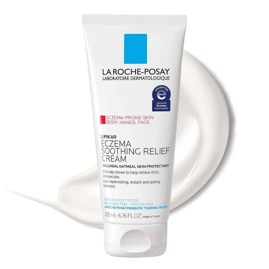 La Roche-Posay Lipikar Soothing Daxili Ekzema Kremi, Üz və Dəzema üçün Body Lotion, Dry Skin, Relieve Irritation üçün Colloidal Oatmeal ilə Moisturizer