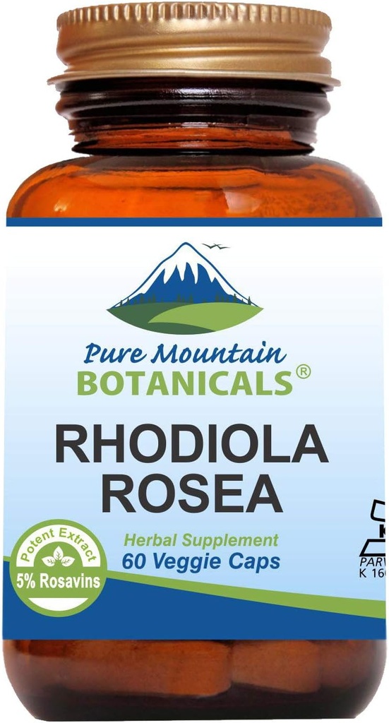 - 60 Kosher Vegan Capsules với 250mg Rhodiola Root Ein