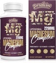 Liposzómás Magnézium Komplex 2200MG Softgels, Magnézium Threonate, Magnézium Glicinate, Magnézium Citrate, Three- in - one Supplement, Gluten Free, 60 Softgells