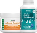 Jigsaw Health Bundle | קוקטייל Adrenal, 60 משרתים (Jar), ואלסקה Cod Liver שמן, 180 Softgels