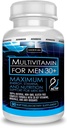 ACTIF Multivitamina orgánica para hombres edad 30+ con 30 vitaminas orgánicas y hierbas orgánicas, no OMG, hecha en EE.UU., 90 cuenta